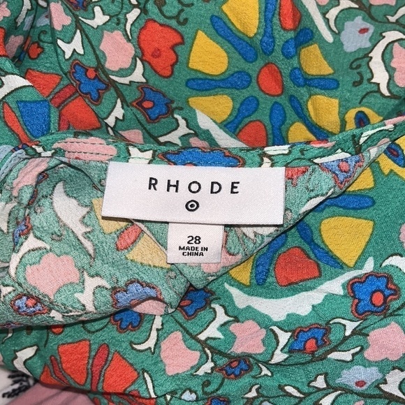 RHODE x Target Zinnia Floral Print Green Midi Dress Size 16 NWOT - Picture 2 of 2